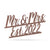 Mr and Mrs Wall Décor 2022 - 10"x15" / Rust - RealSteel Center