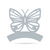 Butterfly Monogram 18" / Textured Silver - RealSteel Center