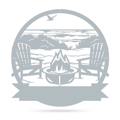 Campfire Monogram 18" / Textured Silver / Beach - RealSteel Center