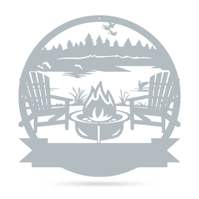 Campfire Monogram 18" / Textured Silver / Lake - RealSteel Center