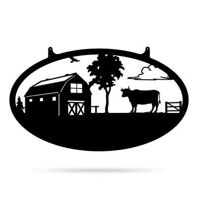 Choose Your Farm Sign 14"x24" / Black / Bull - RealSteel Center