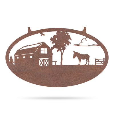 Choose Your Farm Sign 14"x24" / Rust / Donkey - RealSteel Center