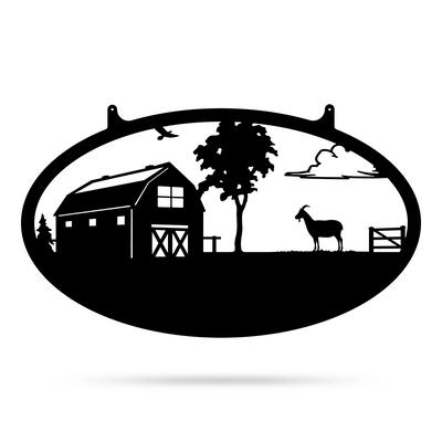 Choose Your Farm Sign 14"x24" / Black / Goat - RealSteel Center