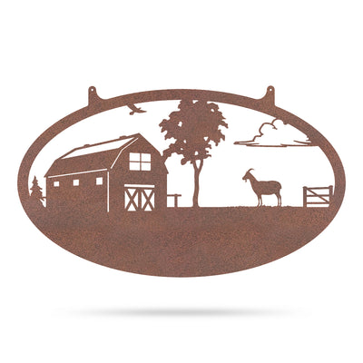 Choose Your Farm Sign 14"x24" / Rust / Goat - RealSteel Center