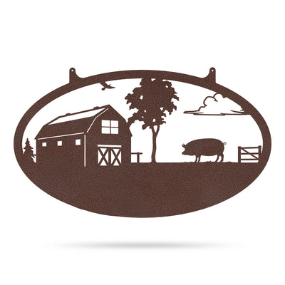 Choose Your Farm Sign 14"x24" / Penny Vein / Pig - RealSteel Center