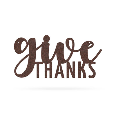 Give Thanks Wall Art 9"x18" / Penny Vein - RealSteel Center