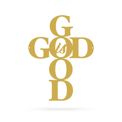 God is Good Wall Art 9"x12" / Gold - RealSteel Center