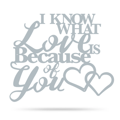 I Know What Love Is Wall Art 12"x14" / Textured Silver - RealSteel Center
