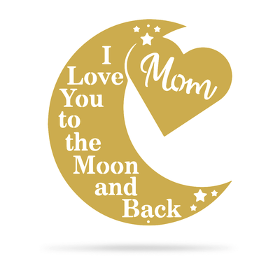 Love You To The Moon Wall Art - Mom Ltd 18" / Gold - RealSteel Center