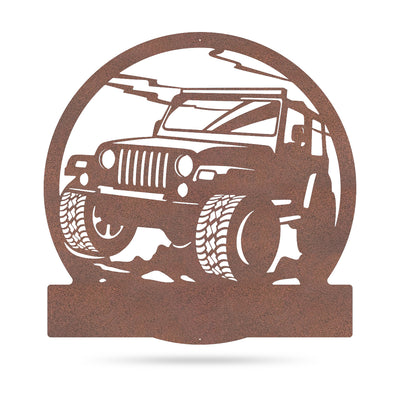 Jeep Monogram 18" / Rust - RealSteel Center