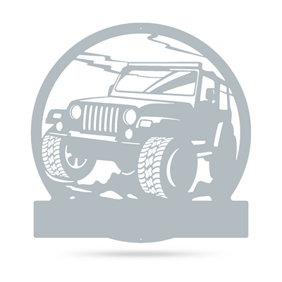 Jeep Monogram 18" / Textured Silver - RealSteel Center