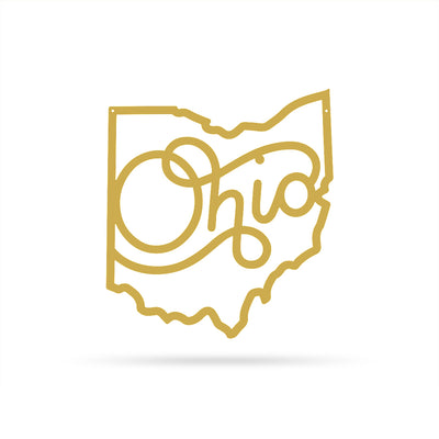 Ohio Metal Décor Small 14"x14" / Gold - RealSteel Center