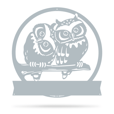 Owl Monogram 18" / Textured Silver - RealSteel Center