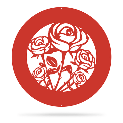 Rose Monogram 18" / Red - RealSteel Center