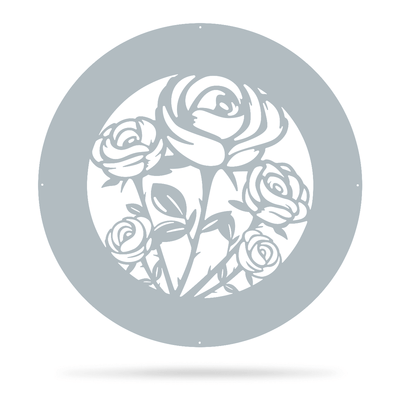 Rose Monogram 18" / Textured Silver - RealSteel Center