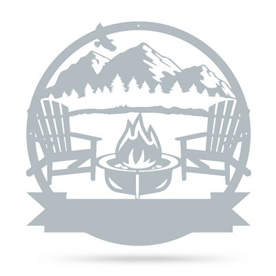 Campfire Monogram 18" / Textured Silver / Mountain - RealSteel Center