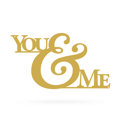 You & Me Wall Art 9"x16" / Gold - RealSteel Center