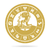 Aquarius - Zodiac Monogram 14" / Gold - RealSteel Center