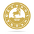 Aries - Zodiac Monogram 14" / Gold - RealSteel Center