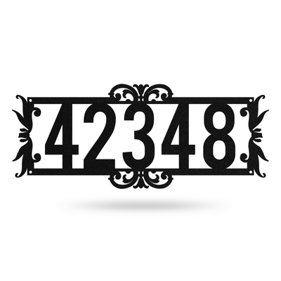 Home Number Monogram 7.3"x18" / Black - RealSteel Center