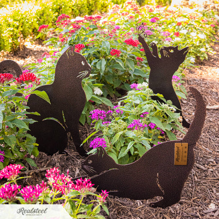 Garden Art - Cats 3 Pack by RealSteel